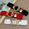 Fashion Dress Waist Belt For Women Simple Waist Elastic Ladies Band Round Buckle Decoration Coat Sweater Party Waist Belt