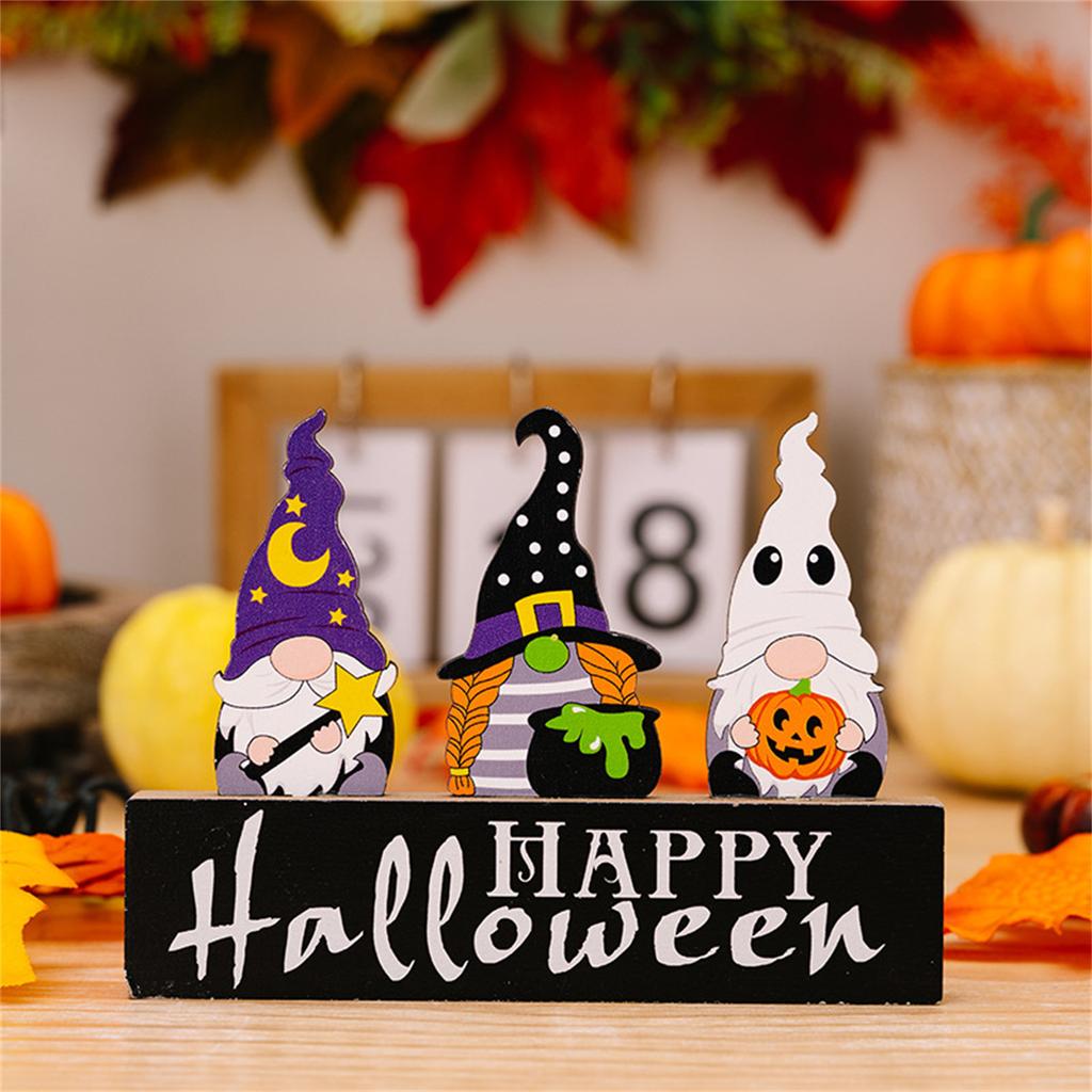 Halloween Decorations, Ghost Festival Gnome , Wooden Decorations, Atmosphere Decoration, Ghost Stage Setting