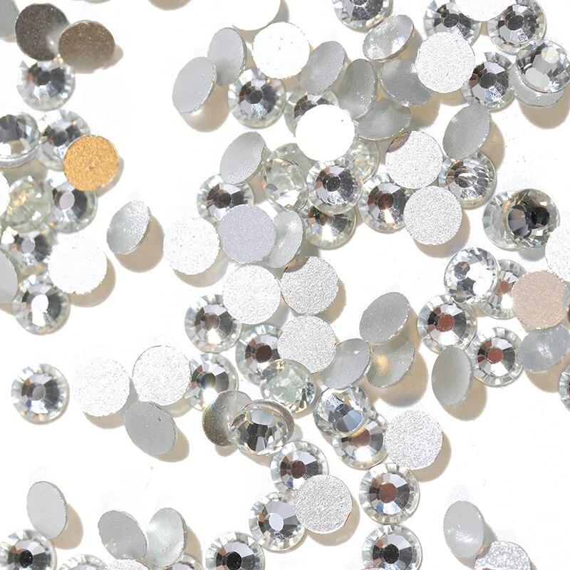 SS3-SS30, 1440 шт., супер блестящие многоцветные стразы с плоской задней частью без горячей фиксации для украшения ногтей, обуви и танцевальных украшений
