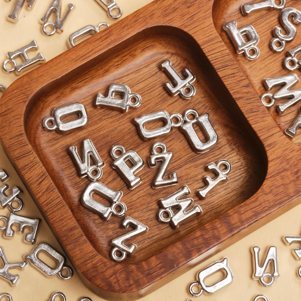 Творческое ожерелье ручной работы 14-16 мм*8-9 мм подвески с буквами, изготовление ювелирных изделий, модные аксессуары для самостоятельного изготовления алфавита AZ, 50 шт. акриловый брелок