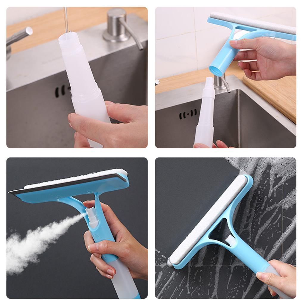 Инструмент для мытья окон 3 в 1 с эргономичной ручкой для стеклянных поверхностей, кухни, ванной комнаты, окон автомобиля