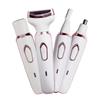 4 In 1 Electric Women Hair Trimmer Stainless Steel Blade Washable Heads Body Hair Clipper White