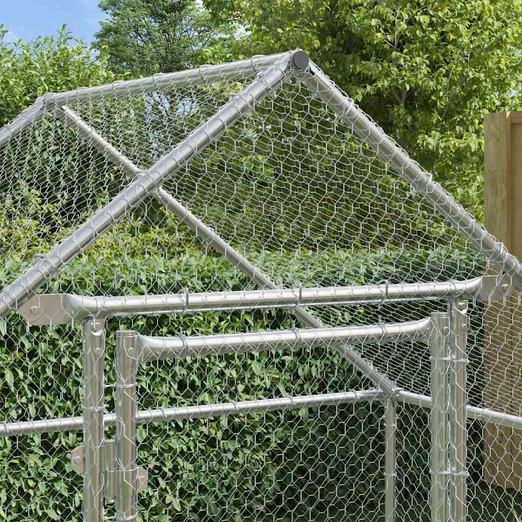 Chicken Coop Silver 170 x 100 x 177 cm Galvanized Steel