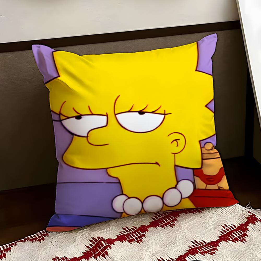 The SSimpsons Anime Cushion Cover Reversible Soft Durable Pillow Cover Home  Car MultiScene Use for Daily Comfort