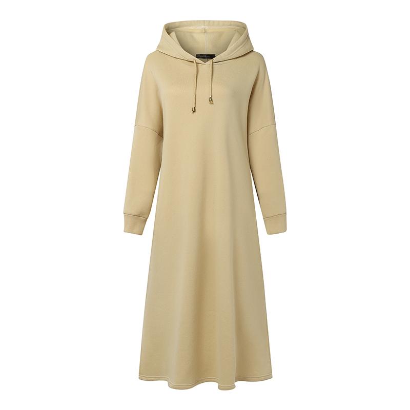 ZANZEA Женское осеннее повседневное платье-худи с длинным рукавом
