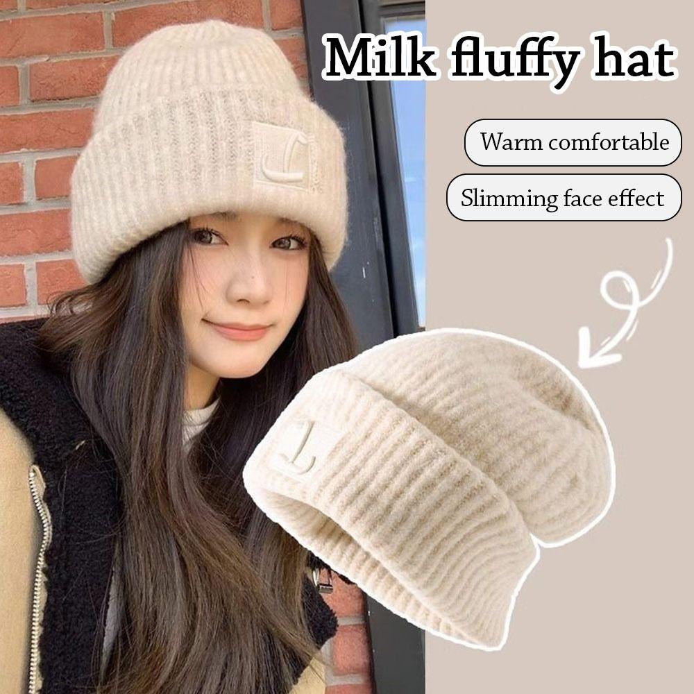 Windproof Beanies Knitted Ear Warmer Cap Casual Hip-hop Bonnet  Women