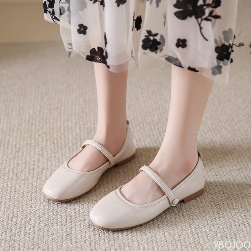 Модная повседневная женская обувь на низком ходу, элегантный квадратный носок в милом нежном стиле, весна-осень, новая женская обувь с квадратным носком