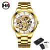 Hannah Martin Stainless Steel Calendar Dragon Business Waterproof Quartz Men's Watch