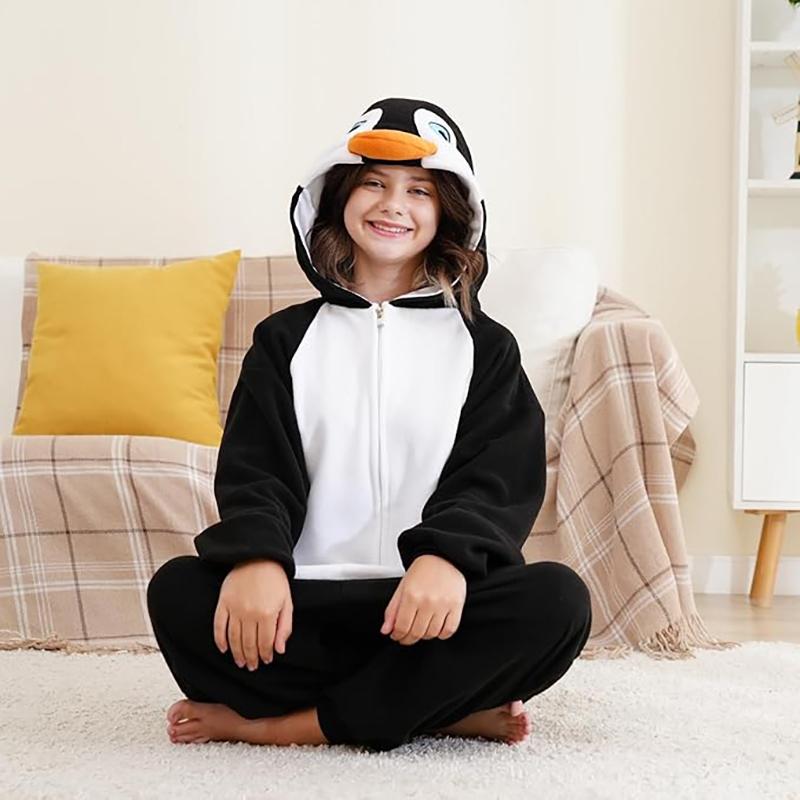 Костюм пингвина для косплея на Хэллоуин, Рождество, наряды на все тело, пижама, одежда для сна, мультяшный комбинезон