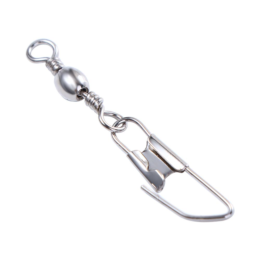 With Interlock Snap Fishing Tools Metal Connector Fishing Swivels Fishing Connector Solid Ring