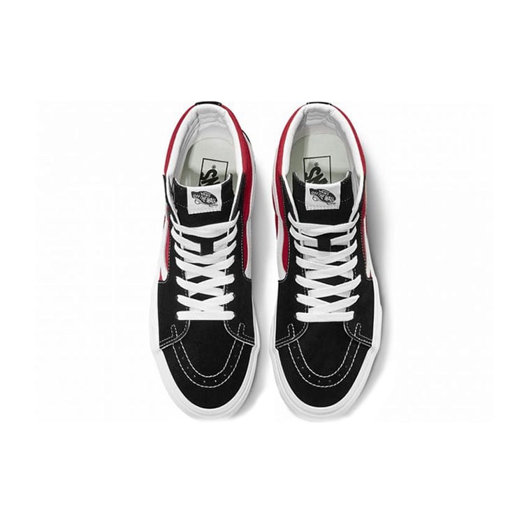 Vans SK8 HI Логотип на боковой части Черный Racing Red Замшевые кеды для скейтбординга 'Black Racing Red' VN0A4BV6SXX