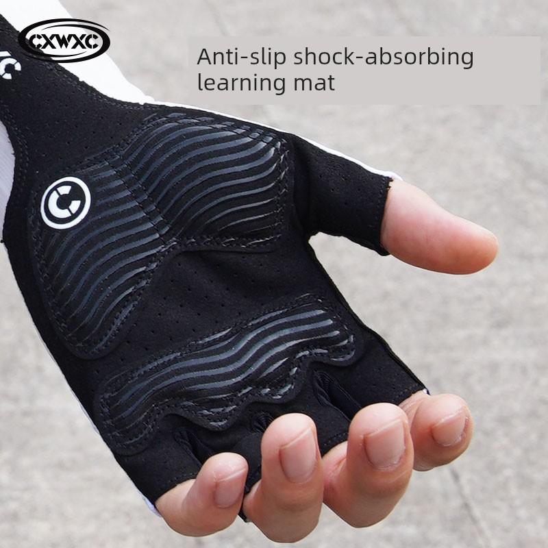 Cxwxc Cycling Gloves Half-Finger Shock-Absorbing Road Bike Mountain Bike Special Bicycle Gloves Short-Fingered Men and Women Summer