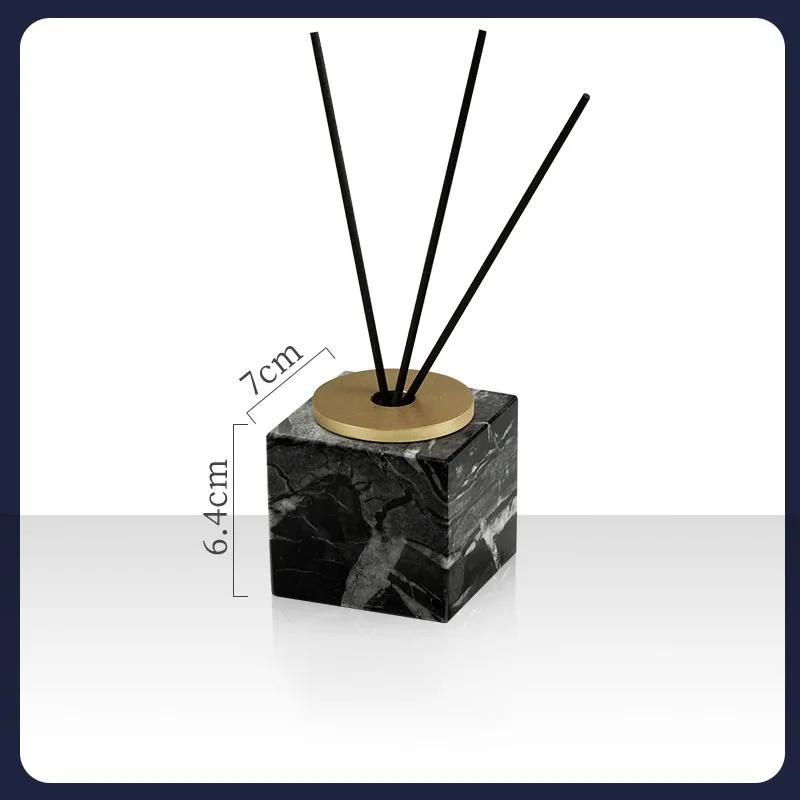 Marble Aromatherapy Bottle High End Hotel Room Bathroom Perfume Container Bottle Bathroom Decoration Aroma Diffuser Bottle
