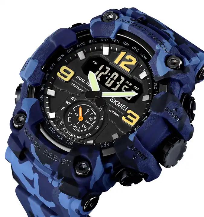 Skmei 1637 Quartz Analog Digital Original Brand Quartz LED Dual Display Chronograph Wristwatch Men Waterproof Electronic Watches