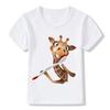 Cute 3d Giraffe Print Funny Children T -Shirt Summer Top Boys /Girls Clothes Casual Cute Baby Kids T Shirt