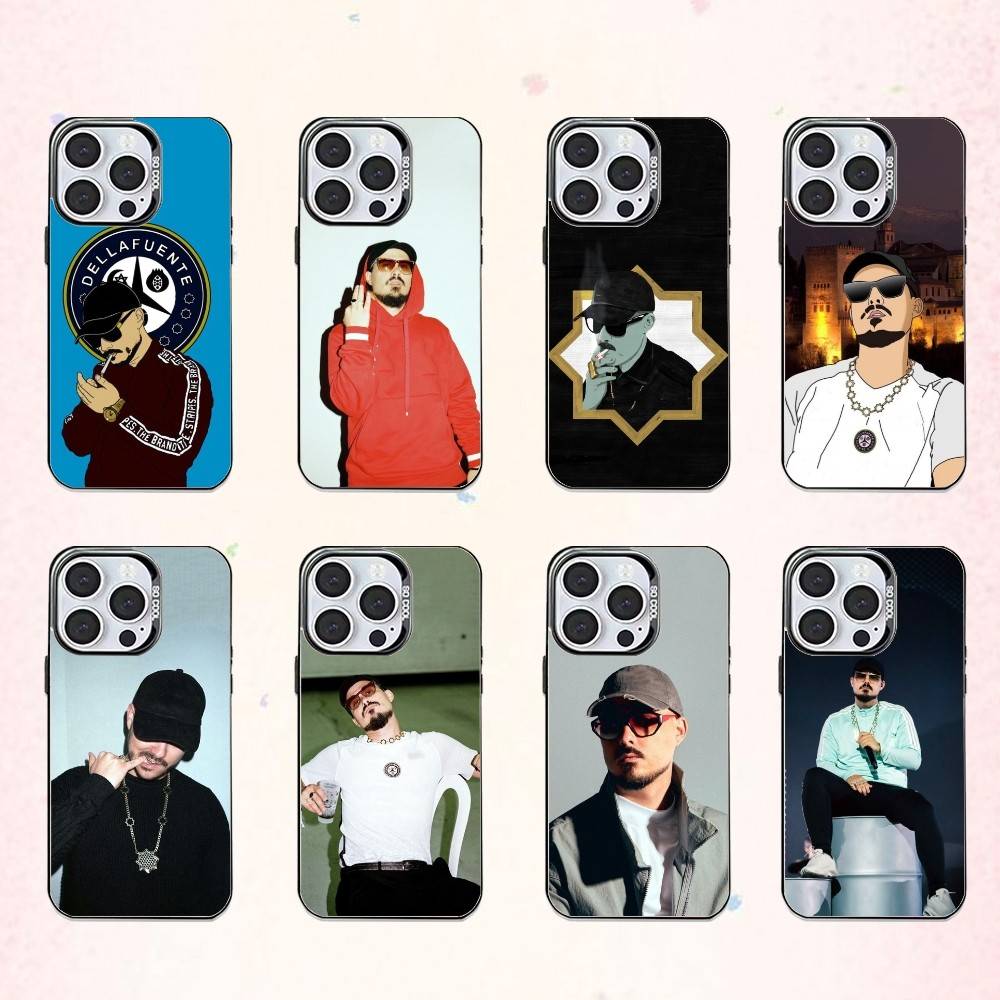 Cool Singer D-Dellafuente Phone Case For iPhone17,16,15,14,13,12,11 Plus,Pro Max Colored Silver Plated Inside Cover