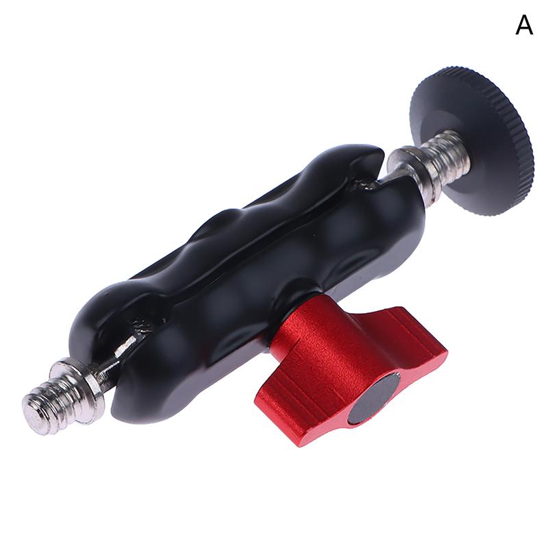 Зажим из алюминиевого сплава с двойной шаровой головкой Magic Arm Clamp 1/4'' 3/8'' отверстие для телефона видео крепление камеры монитора светодиодная подсветка микрофона