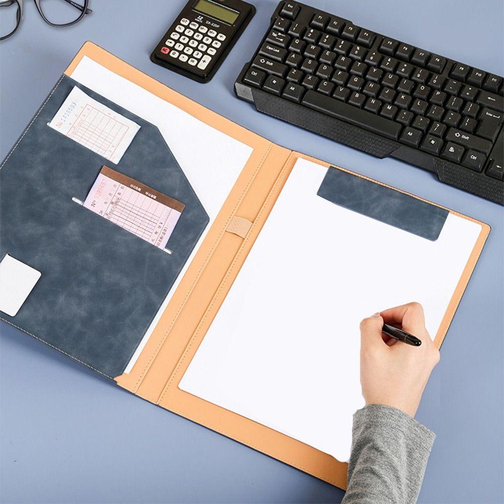 A4 File Folders Colorful Portfolio Clipboard Holder Reusable Meeting Document Organizer Meeting