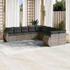 VidaXL Garden Lounge Set with Cushions 10 Pcs, Patio Sofas, Patio Furniture Set, Outdoor Furniture, Grey 3221909