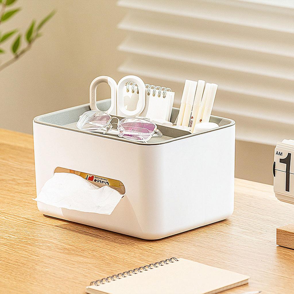 1pc-Multifunctional Desktop Storage Box, Tissue Box, Drawer Paper Box, Sundries Storage Rack Desk Storage Organization