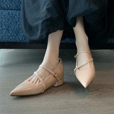 Мода Туфли-лодочки с острым носком Женские сандалии Телесные туфли на высоком каблуке Женская обувь Тренд 2025 Элегантные платья Летние неглубокие Сандалии Женские