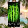 Модный пляжный полотенце Monster Energy, портативное, мягкое, быстросохнущее, для плавания, кемпинга, отпуска