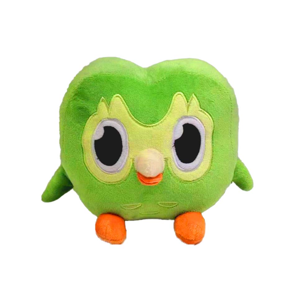 Зеленая плюшевая игрушка Duolingo Owl Duo Plushie Of Duo The Owl Cartoon Anime Owl Doll Soft Animal Toy Children Birthday Gift