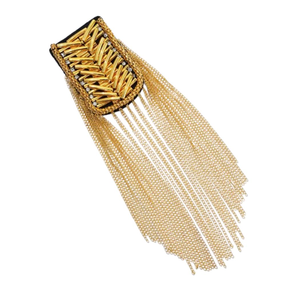 Breastpin Club Tassel Chain Epaulette Cool Jacket Vintage Brooch Stage Performance