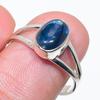 Натуральный голубой кианит, драгоценный камень, ручная работа, украшение из серебра 925 пробы, кольцо, размер 9 k1y46