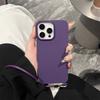 Fashion Solid Color With Wrist Strap Phone Case For iPhone 16 14 11 12 13 15 Pro Max Plus X XR XS Max TPU Shockproof Back Cover