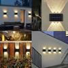 1PC Outdoor Solar Lights Up And Down Luminous Garden Decoration Outdoor Lights Warm Light Waterproof Wall Lamp