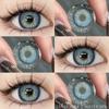 2Pcs Natural Green Colored Contacts Blue Lenses Korean Brown Eye Contacts Yearly Lens Makeup Gray Pupils Use for Eye