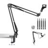 NEEWER Microphone Arm Stand Microphone Suspension Boom Microphone Arm Tabletop Mount with Clip Adapter Tabletop Microphone Holder Microphone Scissor