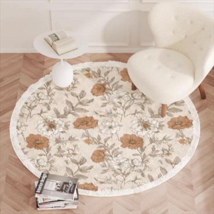Circular Living Room Flower Shaped Carpet Bedroom Bedside Sofa Coffee Table Computer Chair Anti Slip and Wear-resistant