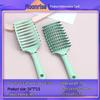 Anti-Static Curved Comb for Women's Curly Hair - Wide Teeth & Massage Bristles