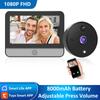 1080P Tuya Smart Life Home 8000mAh аккумулятор 4.3' цифровой WiFi дверной глазок дверной звонок глазок камера Alexa анонс S52