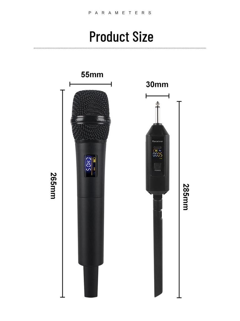 Wireless Dual Metal Charging Microphone for Home and KTV Singing with Free Shipping.