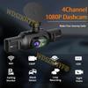 WIFI APP Dash Cam Auto 4 Lens 360 Degrees Car DVR 4*1080P Video Recorder Rear View Camera 24H Parking Monitor Car Assecories