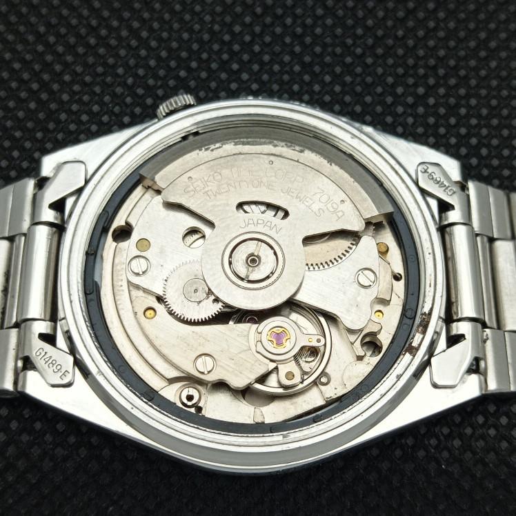 USED VINTAGE SEIKO 5 AUTOMATIC 7019A JAPAN MENS D/D RED WATCH 621c-a415317-2 SKU621c-a415317
