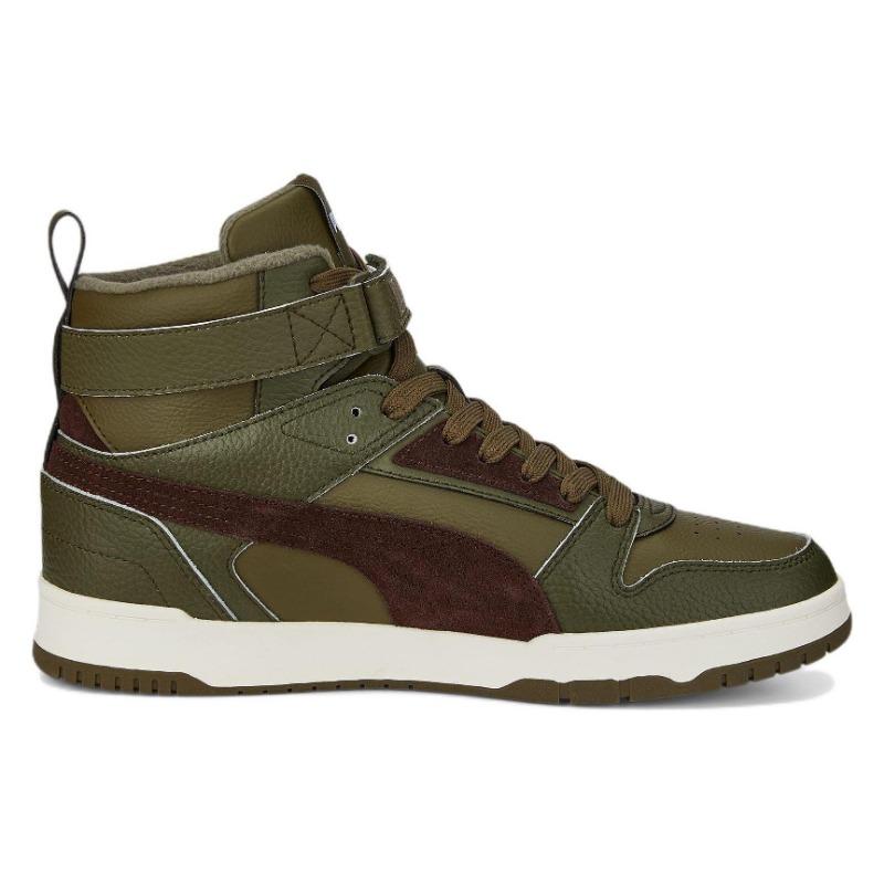 PUMA RBD Game High Top Casual Skate Shoes Men Olive Green 387604-01
