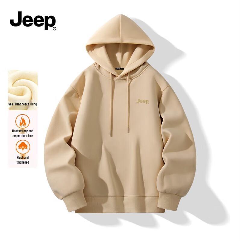 Jeep Мужское худи с флисовой подкладкой, плотное