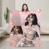 KATSEYE Megan Kpop Y2K Group Blankets Flannel Spring Autumn  Breathable Lightweight Throw Blanket for Bed Couch Plush Thin Quilt