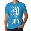 Men’s Vintage Tee Shirt Graphic T Shirt Say Yes To Joy Aqua