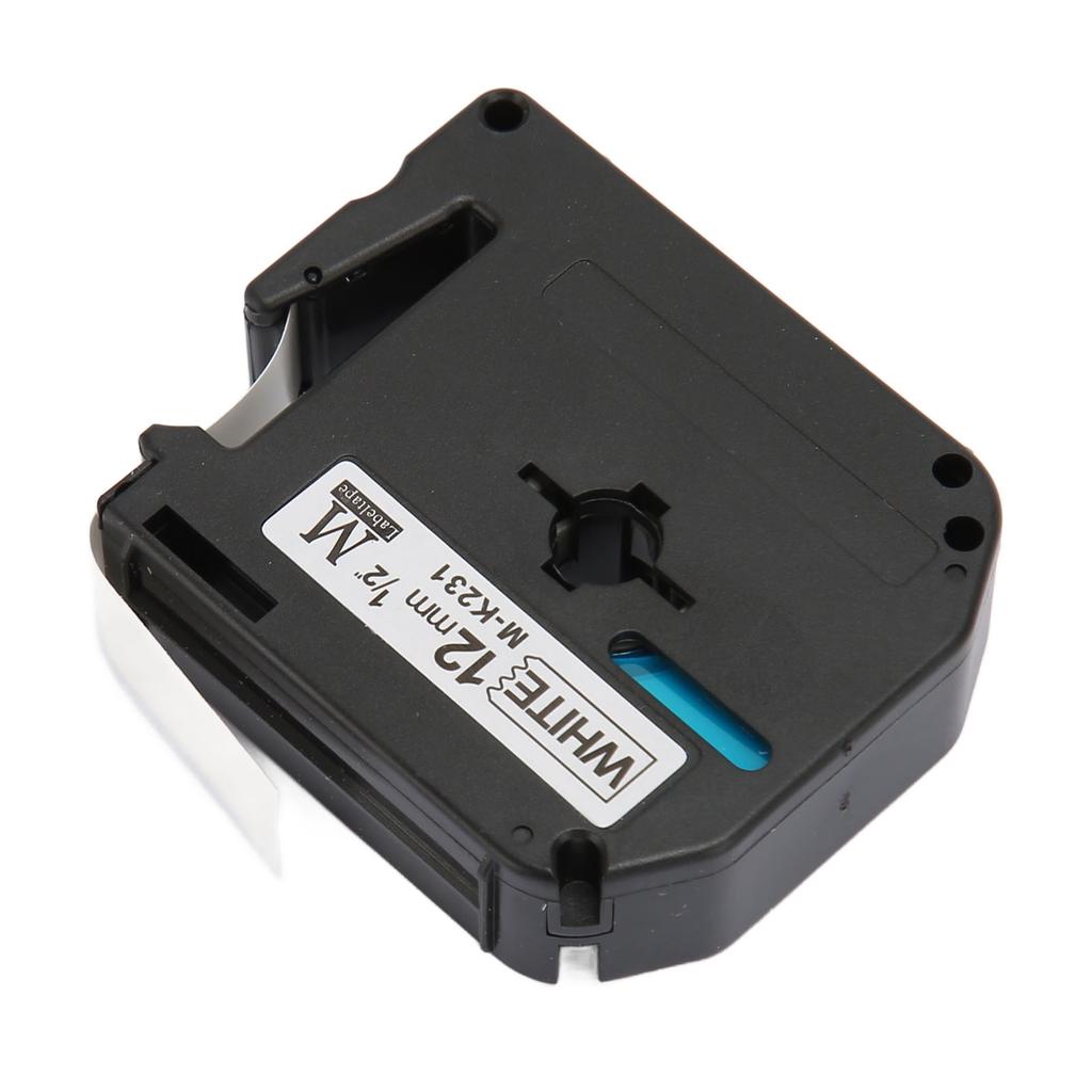 Label Tape Replacement Black On White 23ft Length Clear Printing Water Resistant Label Printer Tape