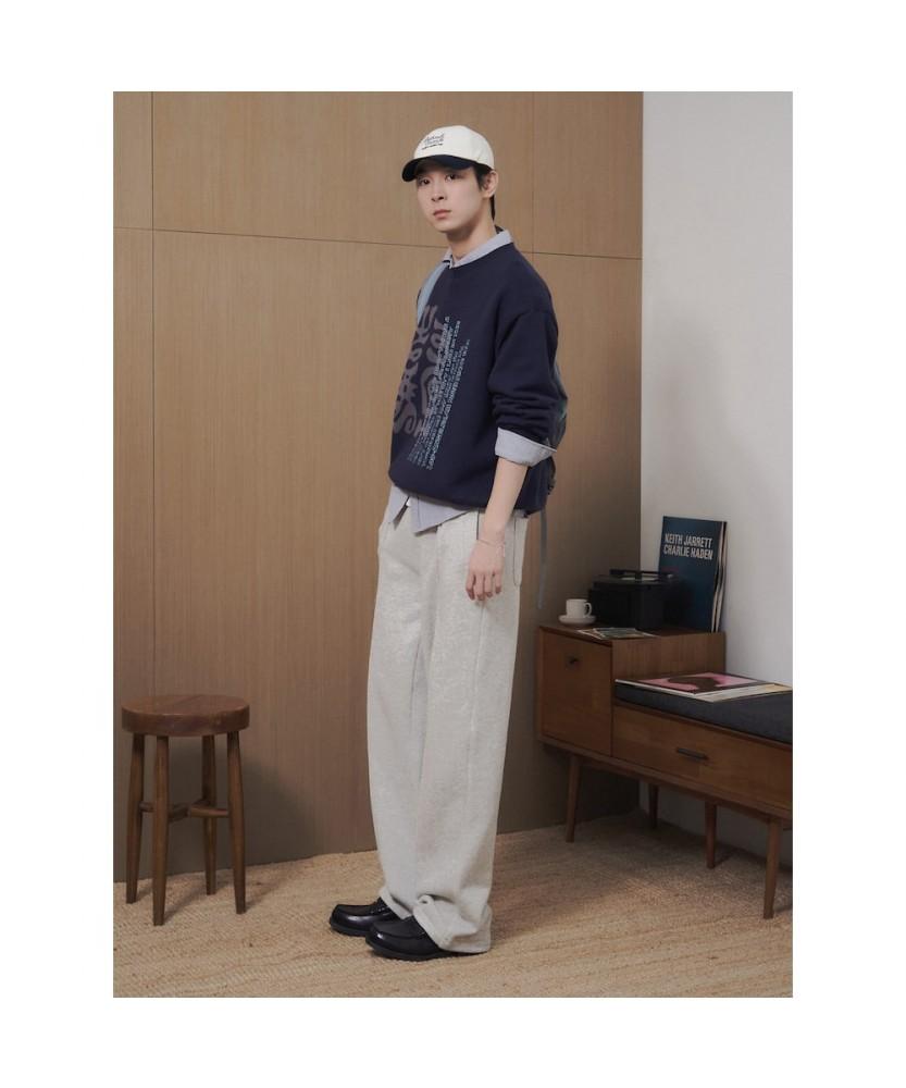 8SECONDS Graphic Jacquard Knit Pullover Navy