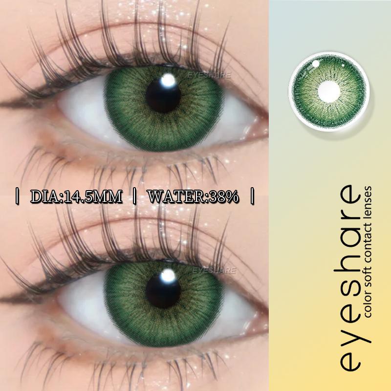 Eyeshare Новые цветные контактные линзы Черные очковые линзы Изумрудно-зеленые контактные линзы Фиолетово-серые линзы Серые натуральные контактные линзы 1 пара