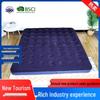 Portable Outdoor Inflatable PVC Air Mattress - Thickened Flocked Design for Home & Camping