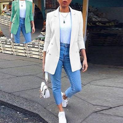 Пальто Топы Кардиган Весенний Блейзер Костюм Женская Женская Свободная Рубашка