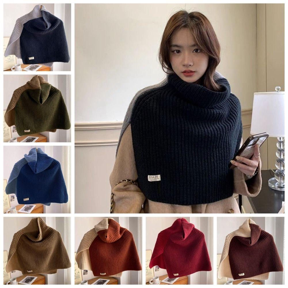 Irregular High Collar Shawl Warm Neck Wraps Elegant Shawl Wraps Ladies