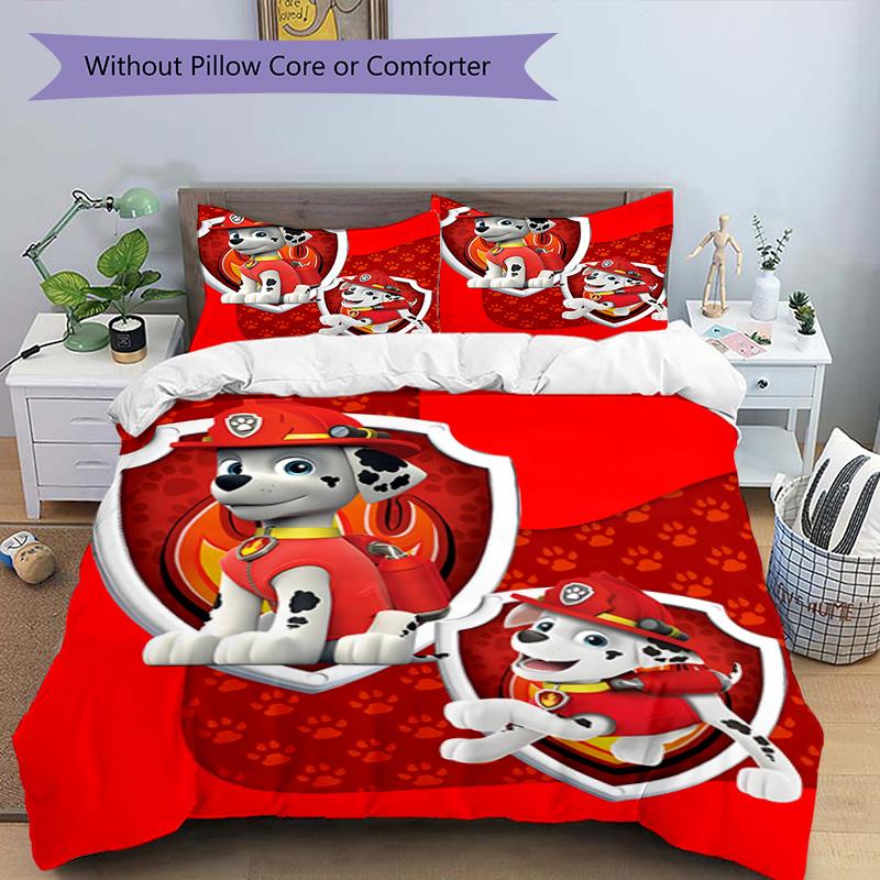 3pcs Paw Paw3 Design Cover Set - HD Printed Bedding with 1 Cover and 2 Pillowcases - Perfect for Home and Dorm Decor